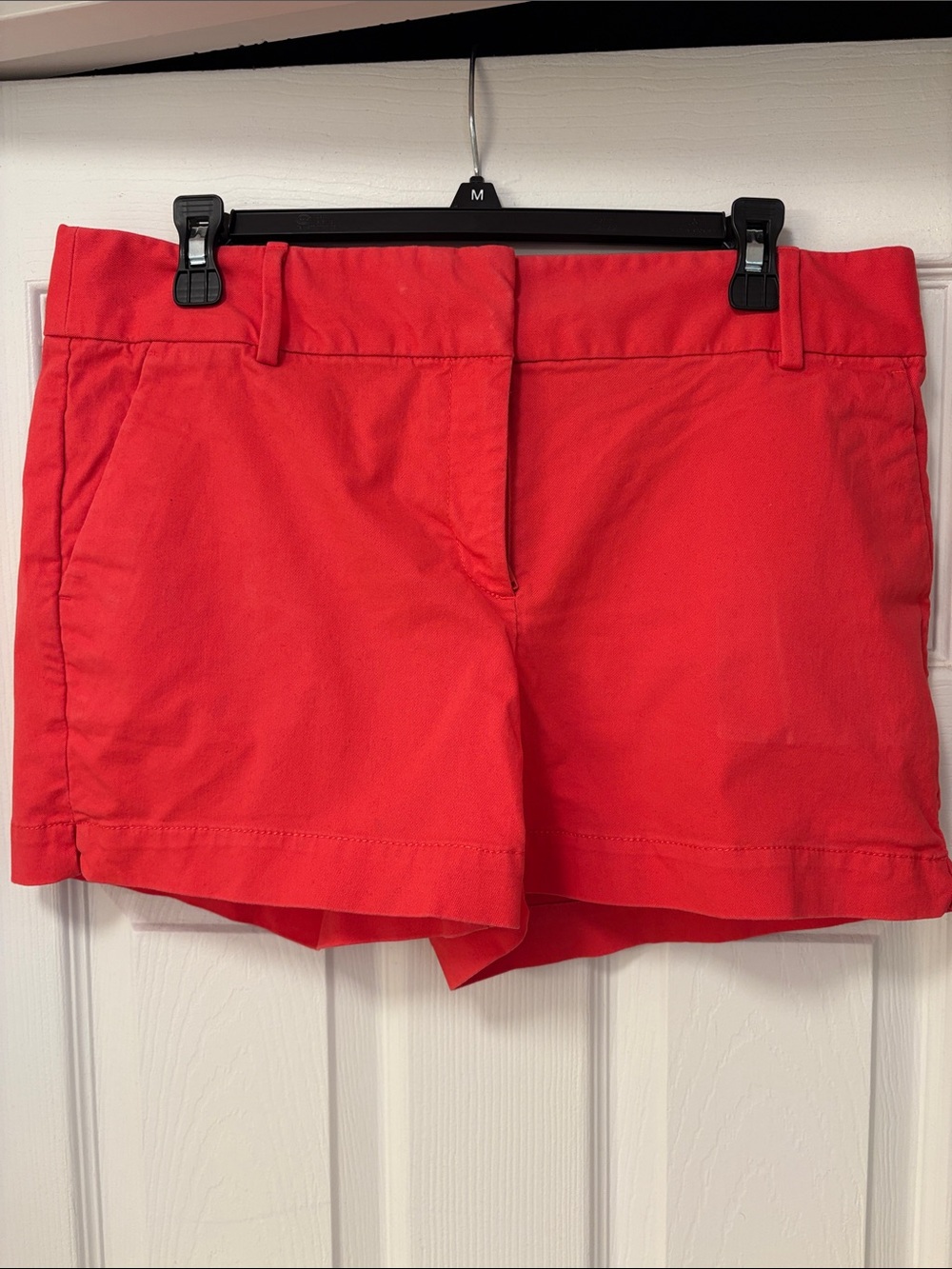 LOFT Bright Coral Cotton Bermuda Shorts